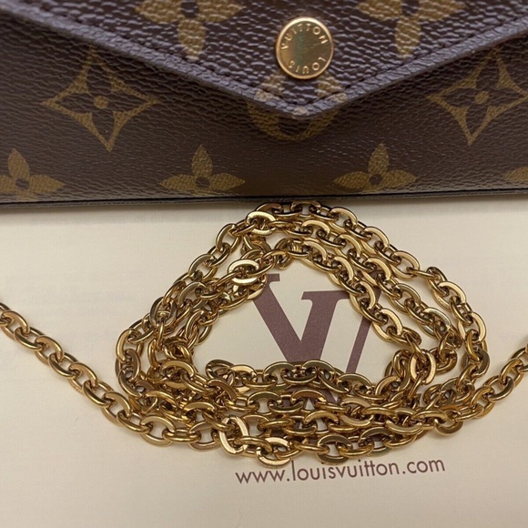 Louis Vuitton Felicie Monogram Fuchsia Clutch Crossbody (SP2186) + Receipt 🌸 - Picture 4 of 14